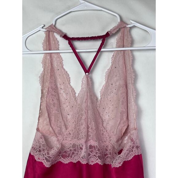 Victoria's Secret Women's Size Large Red Lace Lightweight Wedding Night Gown - Picture 9 of 10